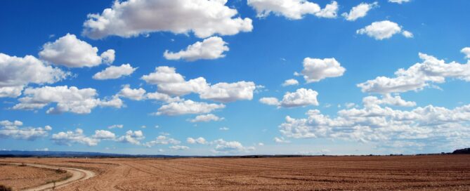 Dried up agricultural fields.