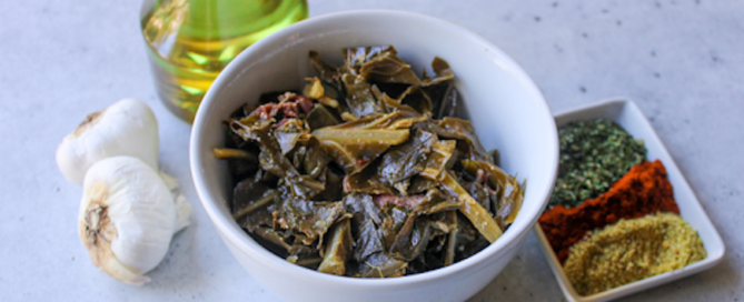 Smokey braised collard greens.